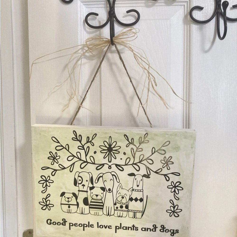 Good people love plants and dogs sign